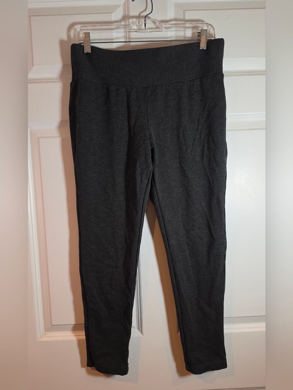 Tahari Dark Gray Stretchy Ponte Pants L
